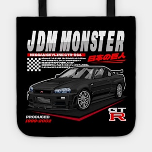 NISSAN SKYLINE GTR-R34 (BLACK) Tote