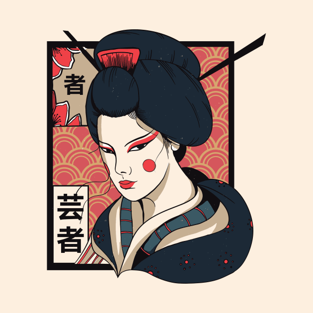 Vintage Japanese Geisha by SLAG_Creative