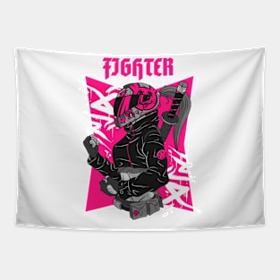 Pink Fighter Tapestry