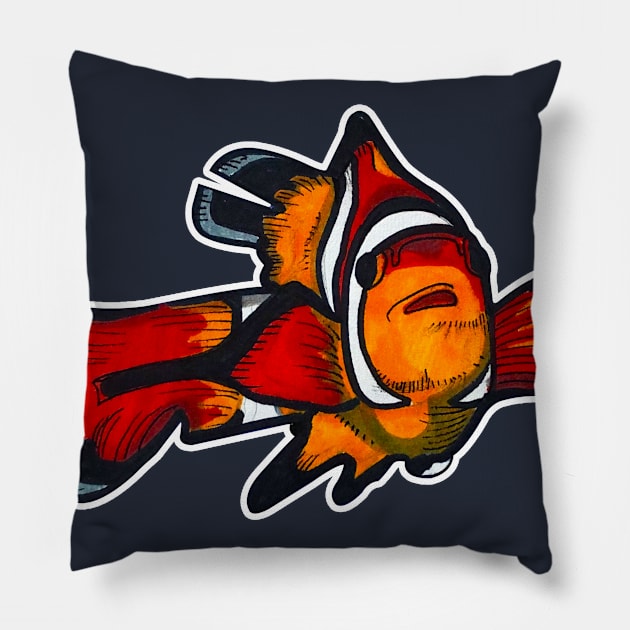 Clown Fish Pillow by Cre8tiveSpirit