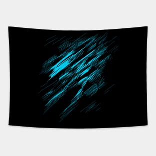 abstract horror lineart (petrol) Tapestry