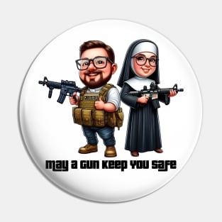 Gun Bless You Pin