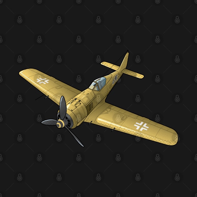 Focke Wulf FW-190 in yellow by SunsetGraphics