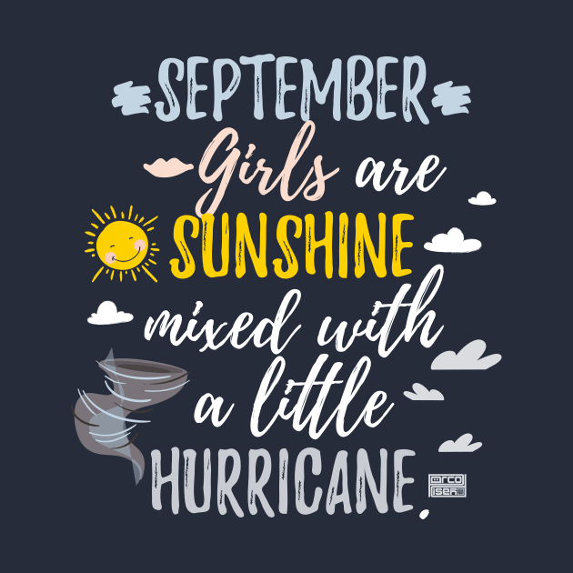 SEPTEMBER Girls Sunshine and Hurricane Birth Month by porcodiseno