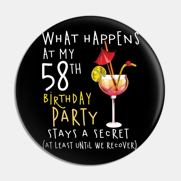 58Th Birthday - What Happens 58Th Birthday Pin by jrgenbode