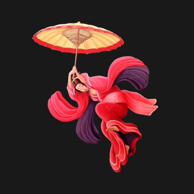 jumping geisha by argart
