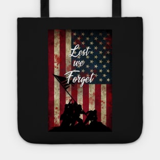 Lest we forget - Rasing the Flag Iwo Jima Tote