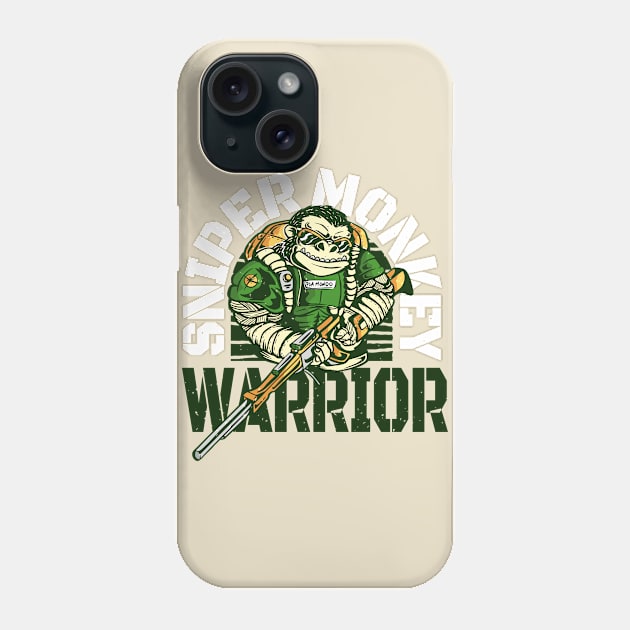 Sniper Monkey Phone Case by JFDesign123