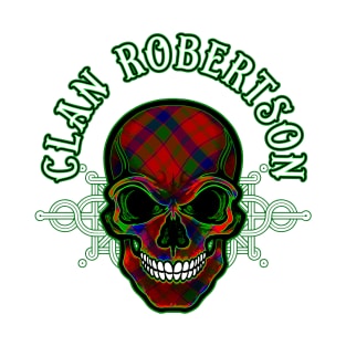 Scottish Clan Robertson Tartan Celtic Skull T-Shirt