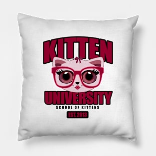 Kitten University - Pink Pillow
