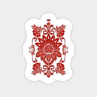 Damask in red Magnet