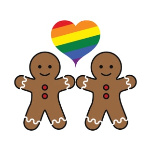 LGBTQ gingerbread man or woman for gay or lesbian couple T-Shirt