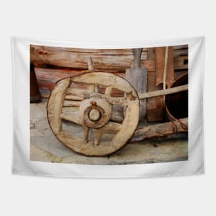 Wooden Wheel Tapestry