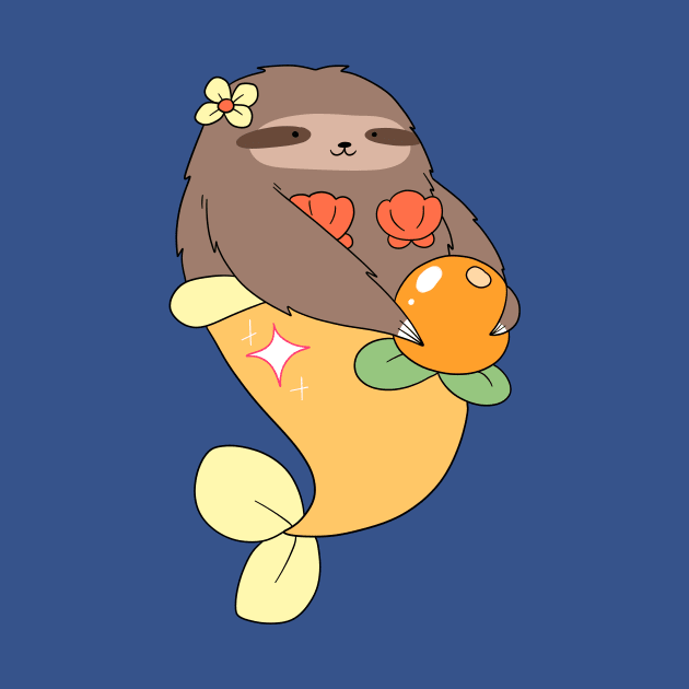 Orange Fruit MerSloth by saradaboru