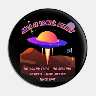 Area 51 Travel Agency Pin