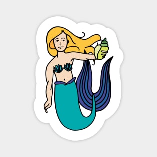 Mermaid Illustration Magnet