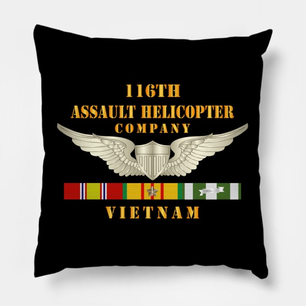 116th Assault Helicopter Co w  Aviator Badge w VN SVC x 300 Pillow by twix123844