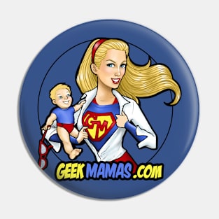 Super Mom GeekMamas Logo Shirt Pin