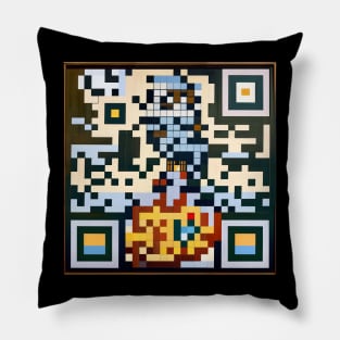 RickRoll QR Code Abstract Block Painting Pillow