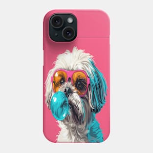 Pop Art Pooch: A Shaggy Dog's Bubble Gum Fun Phone Case