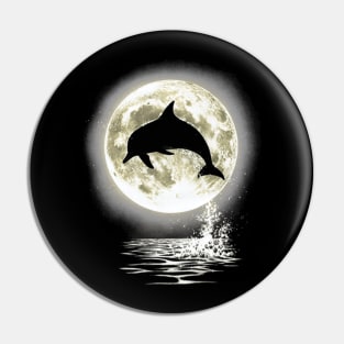 Dolphin Dancing in Moonlight Pin