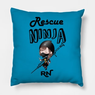 Rescue ninja RN - women -nurse nursing lvn lpn nurse practitioner Pillow