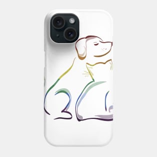 Gay Pride Cat & Dog Cuddling Phone Case