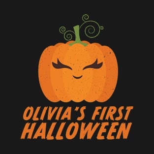 Olivia's First Halloween | Baby Olivia My First Halloween Personalised Name T-Shirt