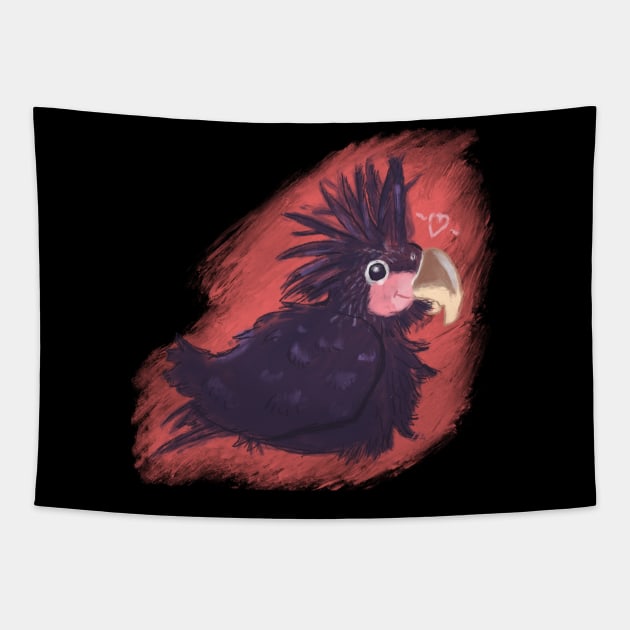 Baby Palm Cockatoo Tapestry by JessaCreation