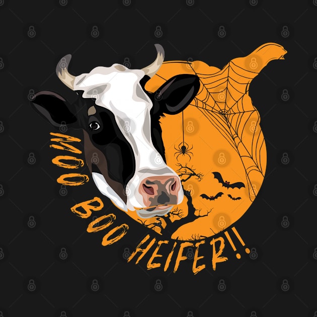 boo heifer cow halloween gift by mohazain