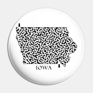 State of Iowa Maze Pin