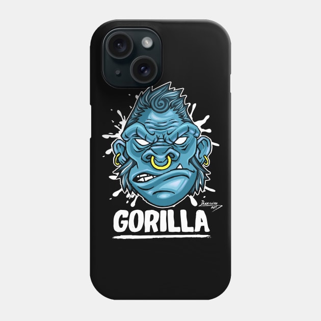 Angry Gorilla Face Phone Case by dnlribeiro88