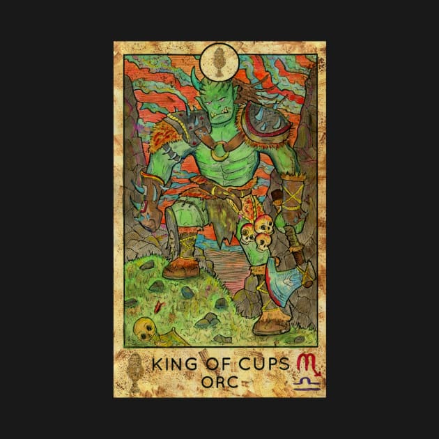 King Of Cups. Minor Arcana Tarot Card Design. by Mystic Arts