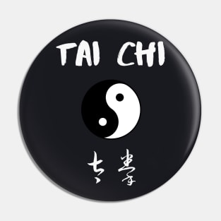 Tai Chi Chinese characters Yin and Yang symbol Pin