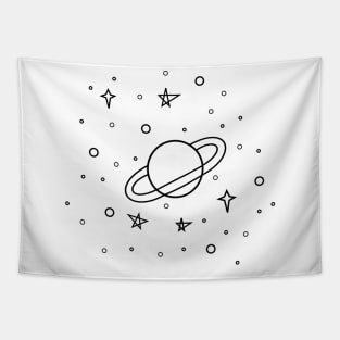 Galaxy doodle Tapestry