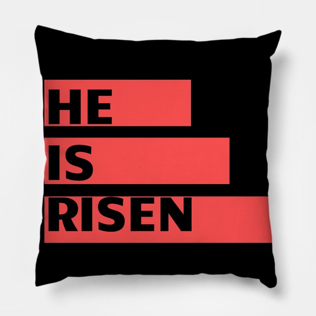 He Is Risen, Happy Easter day Shirt, Easter day shirt, peeps, bunny, jesus, christian easter shirt,cute easter shirt,gift for easter,easter family shirt Pillow by TWENTY5S