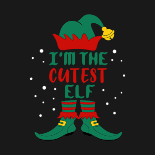 I'm The Cutest Shortest Elf Matching Family Christmas T-Shirt