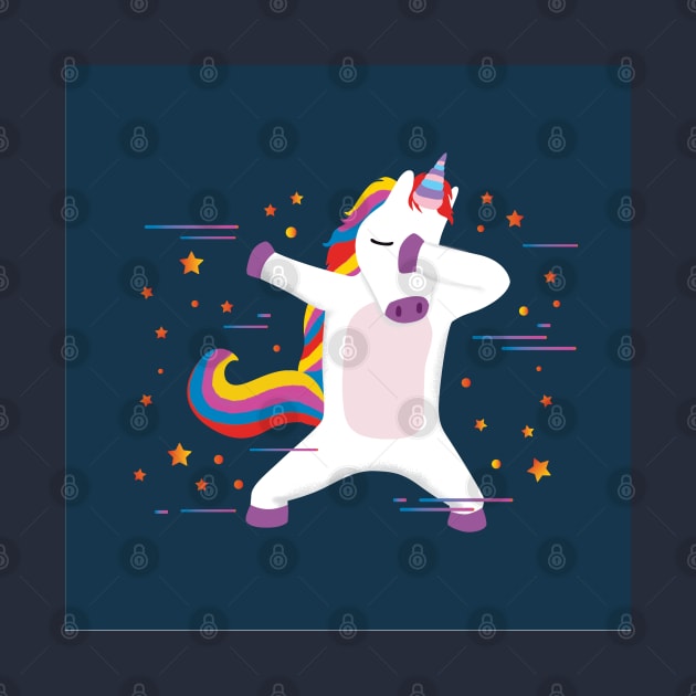 Dabbing Unicorn, Funny Unicorn Gift For Unicorn Lover by Art Like Wow Designs