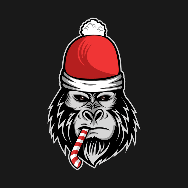 Christmas Gorilla by be yourself. design