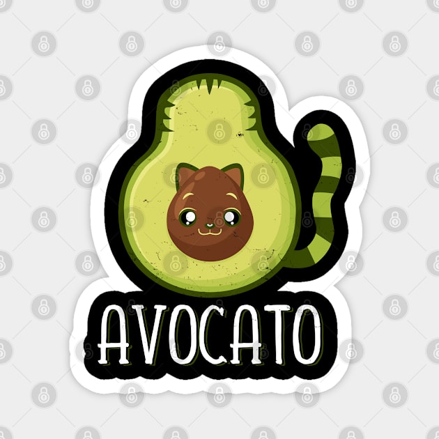 Avogato | Funny Cute Avocado Cat Magnet by swissles