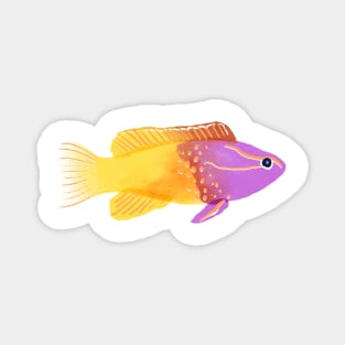 Purple Fish Magnet