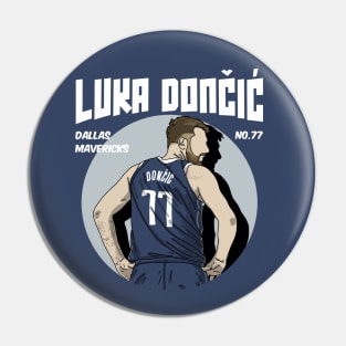 Luka Doncic Comic Style Art Pin