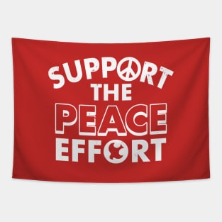 Vintage Peace Anti-War Peace Effort Superhero Slogan Tapestry