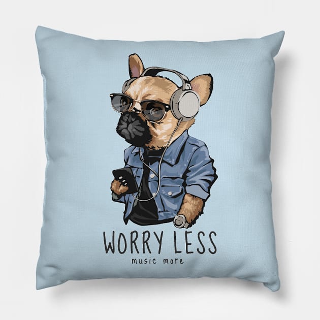 Worry Less Pillow by Mako Design 