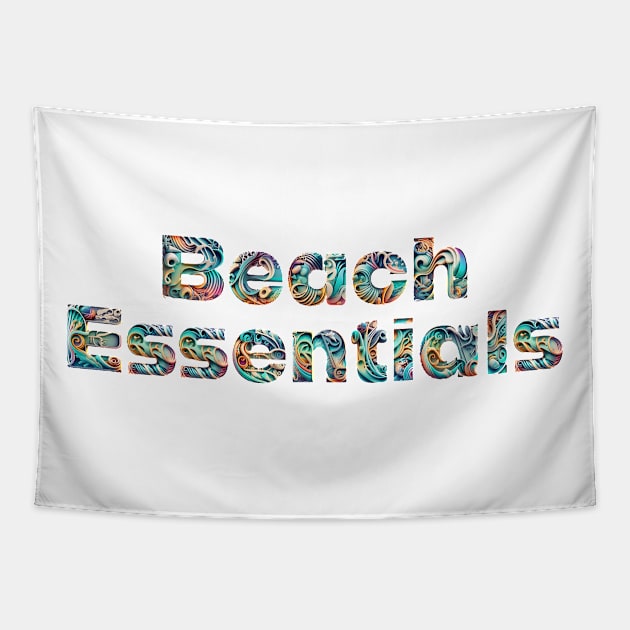 Beach Essentials Tapestry by trubble