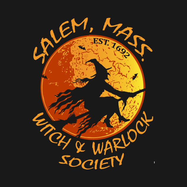 Salem Witch and Warlock Society Est 1692 by Halloween Merch