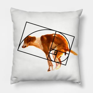 FIbonacci golden ratio dog Pillow