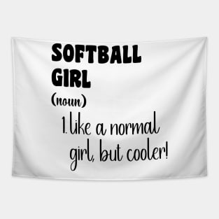 Softball Girl Tapestry