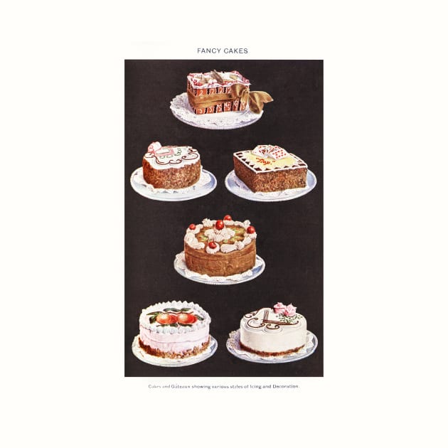 Fancy Cakes, from Mrs. Beeton's Book of Household Management by WAITE-SMITH VINTAGE ART