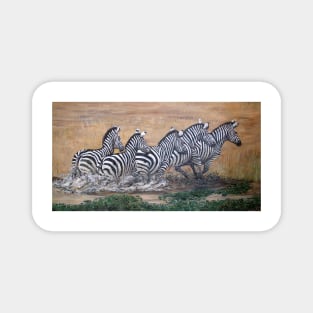 GALLOPING ZEBRAS Magnet